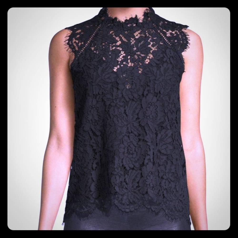Generation Love Black Lace Top
